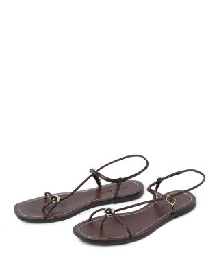 Women&#39;s Strappy Embellished Thong Sandals