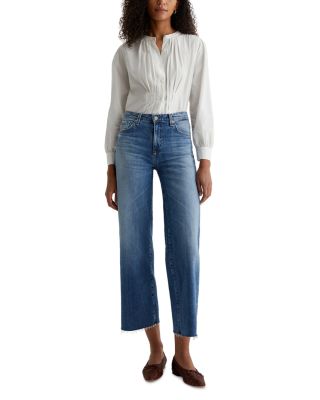 Saige High Rise Wide Leg Cropped Jeans in 16 Years Postcard