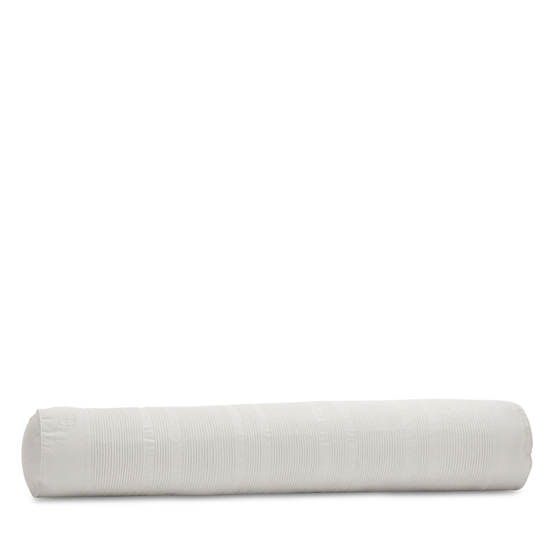 Boll & Branch Fluted Decorative Bolster Pillow With Insert In White