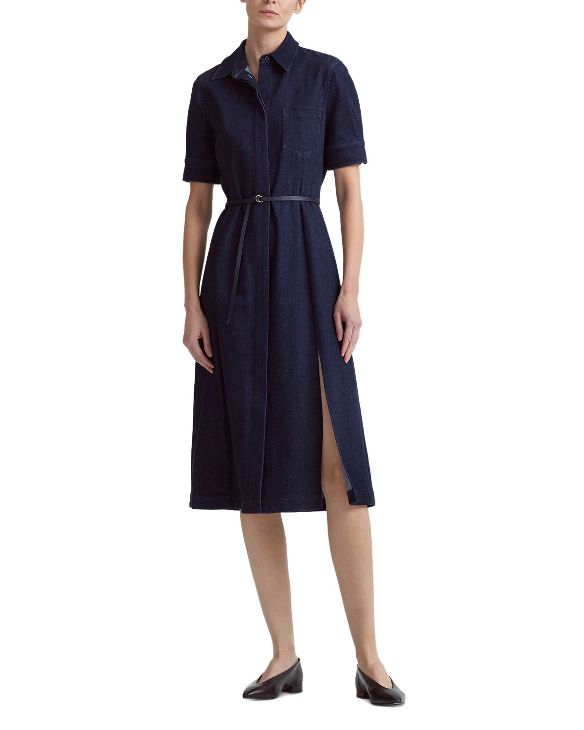 Altuzarra Kieran Belted Midi Dress in Berry Blue
