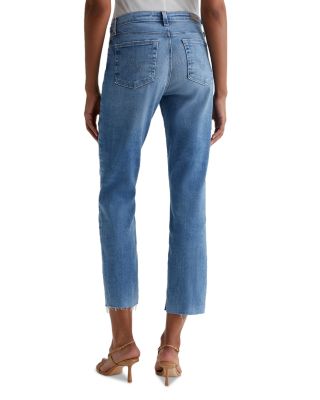 Mari Mid Rise Crop Straight Leg Jeans in Central Coast