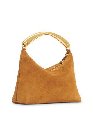 Metal Handle Suede Hera Handbag