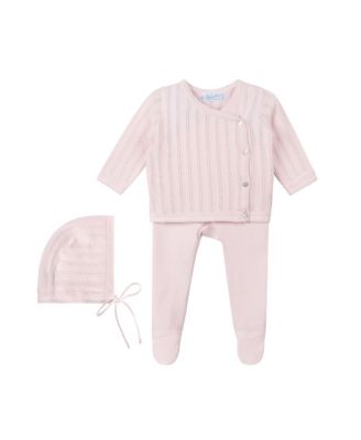 Unisex Pointelle Wrap Set with Hat - Baby