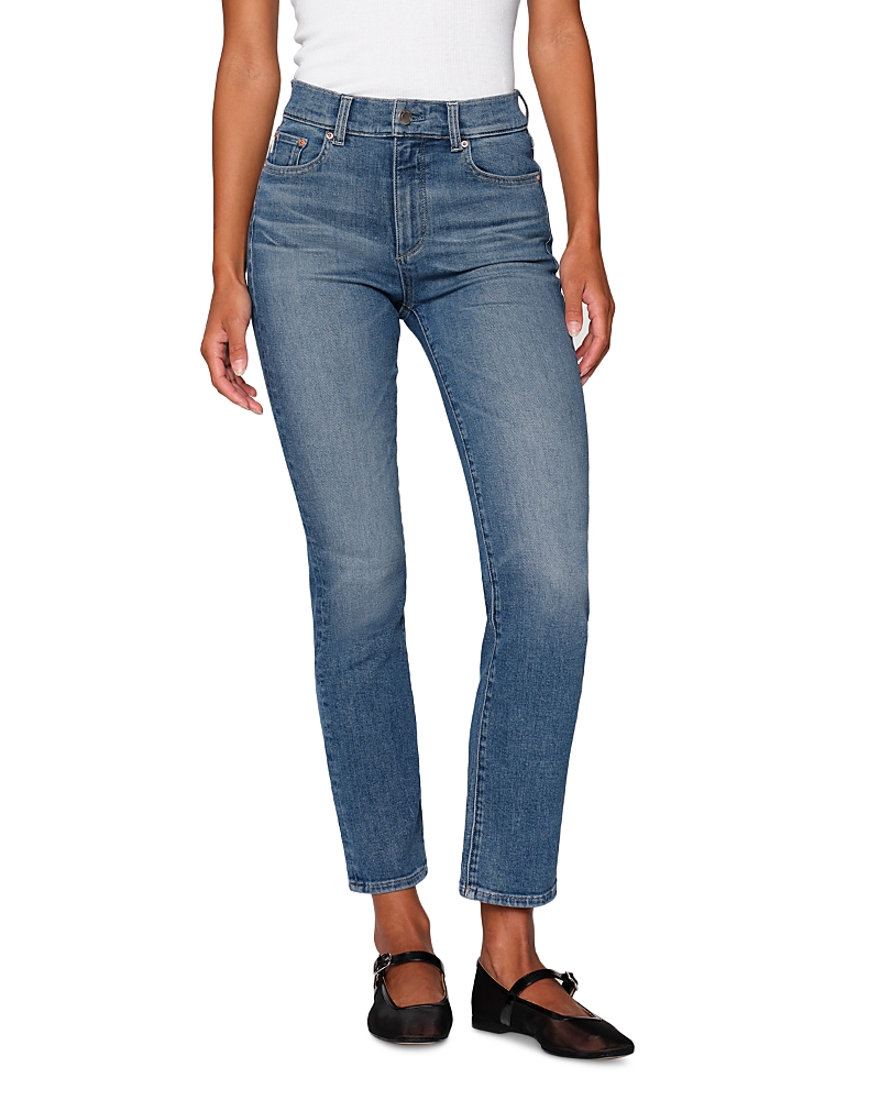 Shop Dl1961 Mara Straight Mid Rise Instasculpt Ankle Jeans In Ocean City