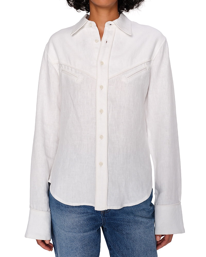 Shop Dl1961 Lisette Linen Shirt In Western Linen