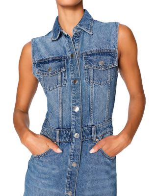 Denim Vest Midi Dress