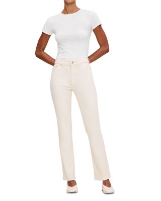 Halle High Rise Straight Leg Instasculpt Jeans in Ecru