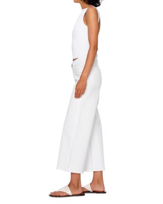 Hepburn Mid Rise Wide Leg Jeans in White