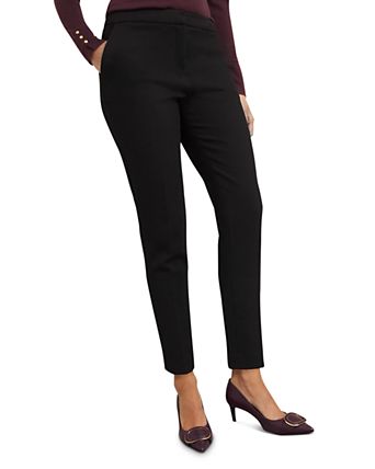 women's skinny dress pants neezeelee for Women Comfort Stretch Slim Fit Leg High Waist Pull on Pants with Pockets for Work (Black, 2 (X-Small)) at Amazon Clothing store 9 (size S) Black Inseam Skinny Dress Pants & Slim