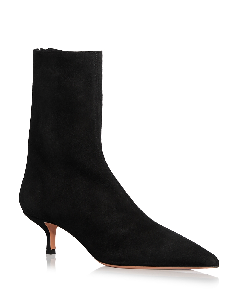 Aquazzura Montmartre 50 Suede Ankle Boots In Black