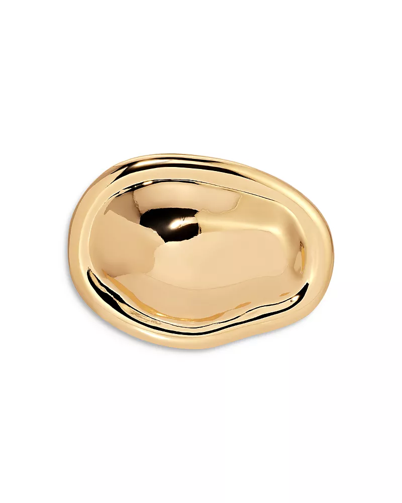 Ettika Liquid Lux Oval Hair Barrette in Gold Tone