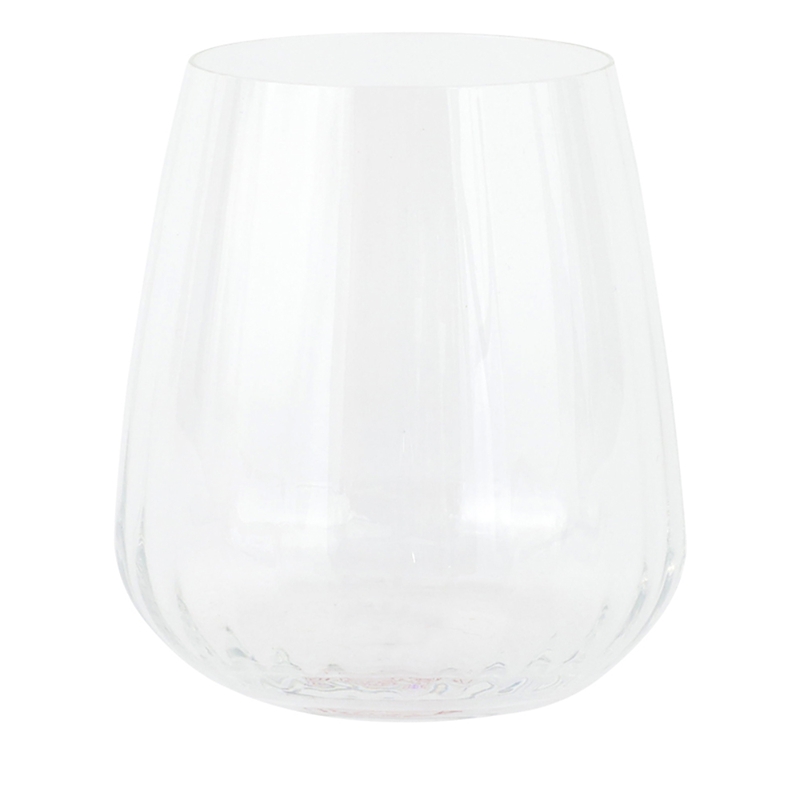 Vietri Francesca Amber Double Old Fashioned Glass In White