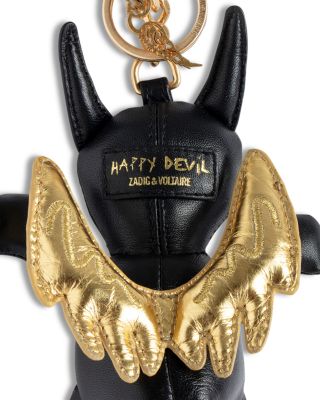 キーホルダー・キーリング Rock Feather Keychain - Zadig & Voltaire - Leather - Black Rock Feather Keychain Black Leather | Zadig&Voltaire