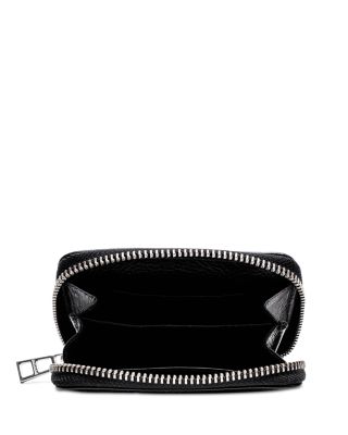 Mini Grained Leather Zip Wallet