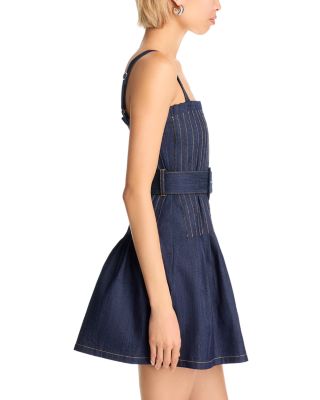 bibi denim dress Cinq  Sept Bibi Denim Belted Minidress