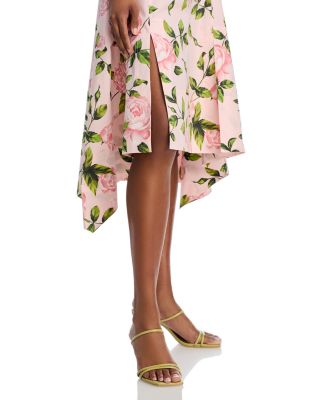 Sleeveless Square Neck English Roses Poplin Dress