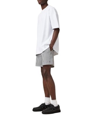 Warden Seersucker Striped Regular Fit Swim Trunks