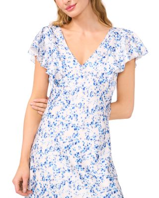 Short Sleeve V Neck Slip Dress