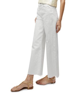 Taylor High Rise Cropped Wide Leg Jeans in White