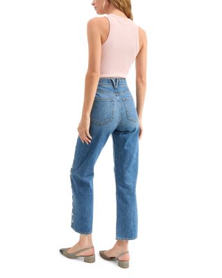 Dylan High Rise Ankle Straight Leg Jeans in Stoned Serendipity
