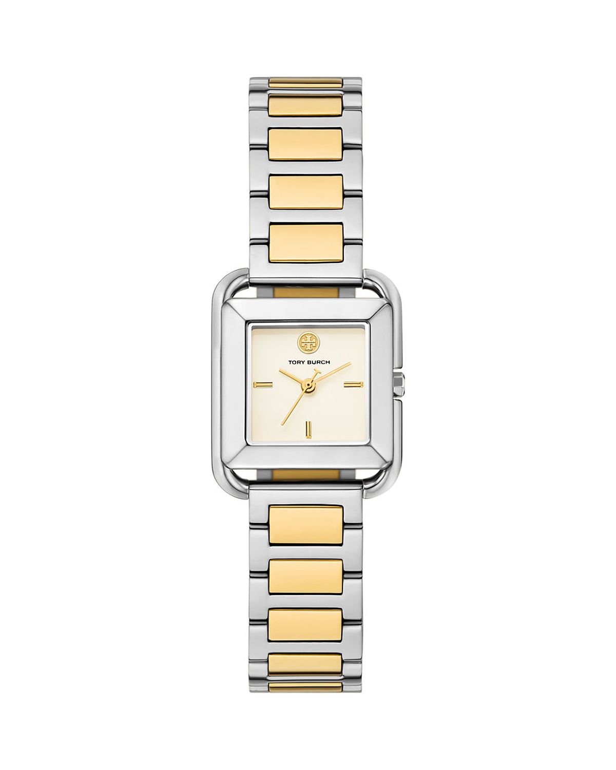 Tory Burch The Kira Square Three Hand Stainless Steel Watch, 24mm x 24mm