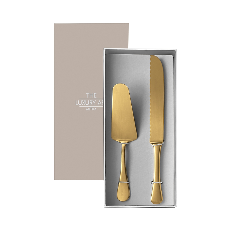 Mepra Brescia Ice Gold 2 Piece Cake Set