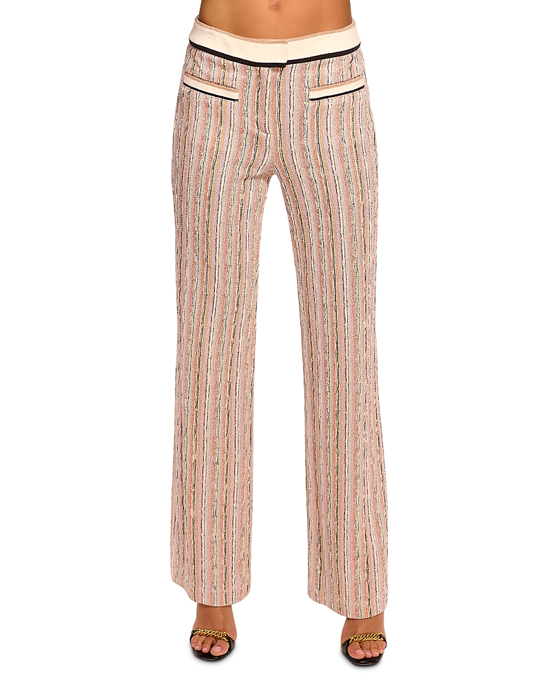 Ramy Brook Kyla Sequin Knit Flare Pant In Sequin Stripe