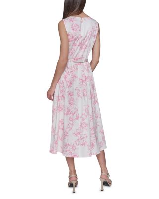 Printed Sleeveless Midi Dress