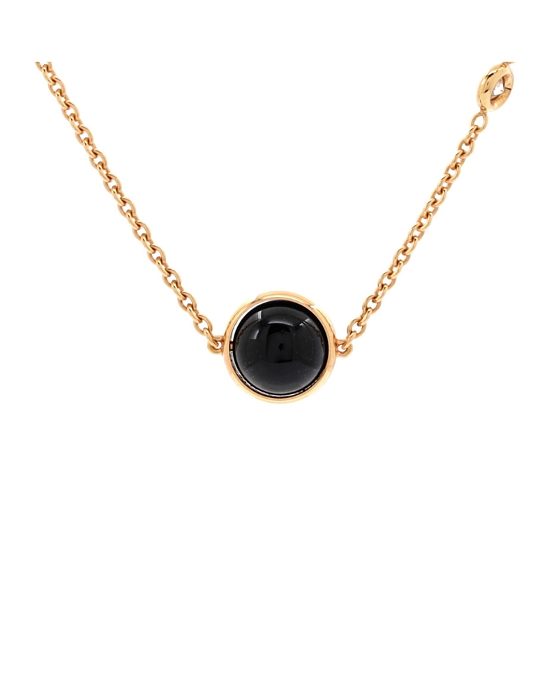 Pre-owned Pre-owned Piaget Piaget Possession Pendant Necklace 18k Rose Gold With Onyx And Diamond