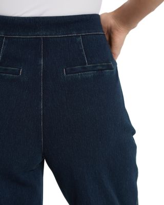 Dion Sailor Crop Palazzo Jeans in Indigo