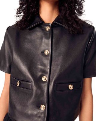 Cropped Leather Jacket