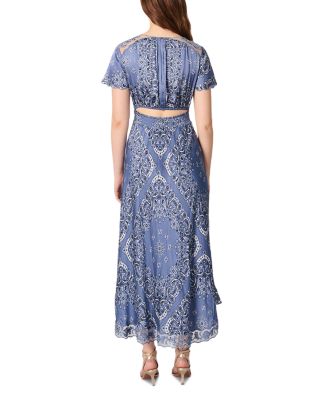 Patterned Flowing Maxi Dress