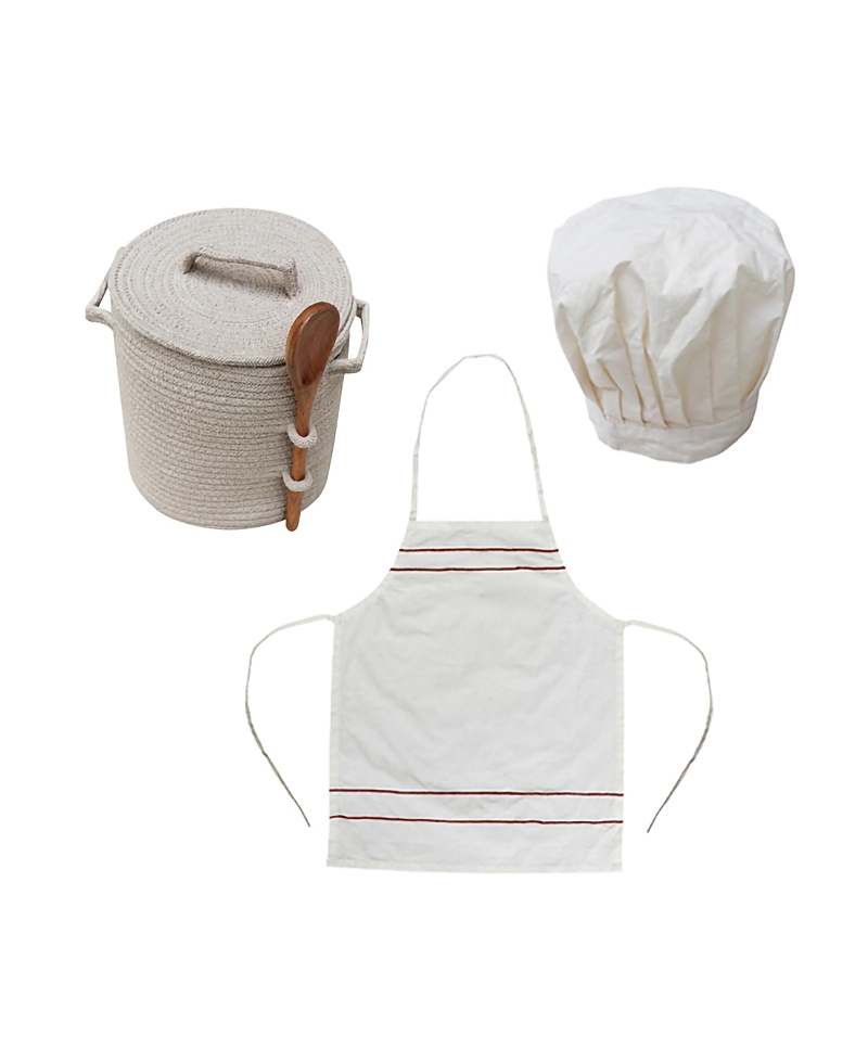 Lorena Canals Play Little Chef Basket Set In White