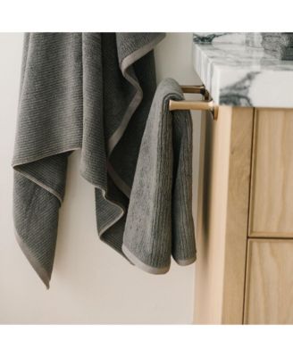 Ribbed Terrry Hand Towels, Set of 2