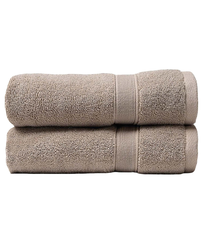 Cozy Earth Luxe Set Of 2 Hand Towels In Brown