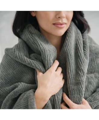 Ribbed Terry Bath Sheets, Set of 2