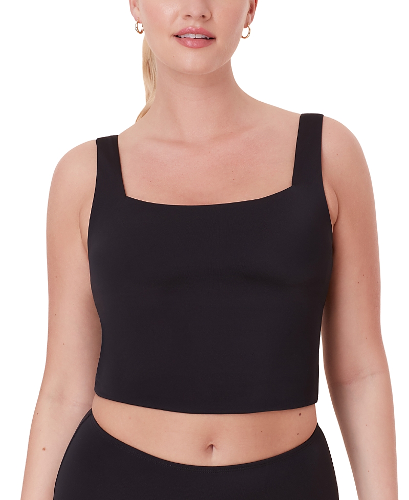 Andie Women's Siren Square Neck Tankini Top In Black