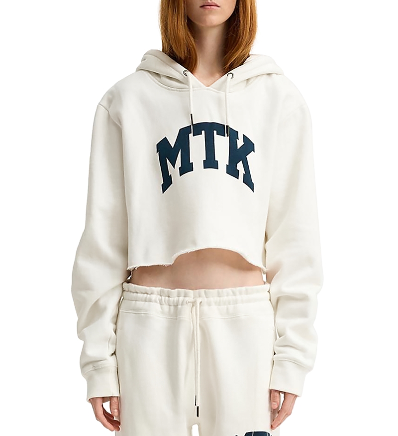 Denimist Cropped Classic Hoodie In White
