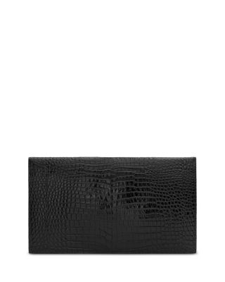  Uptown Clutch In Croc-Embossed Leather