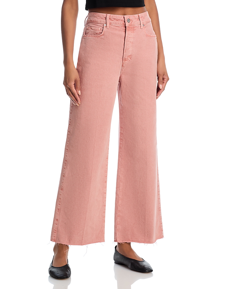 Paige Anessa High Rise Wide Leg Jeans in Vintage Rose Tint