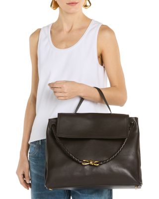 Large Ciao Ciao Intrecciato Leather Top Handle Bag