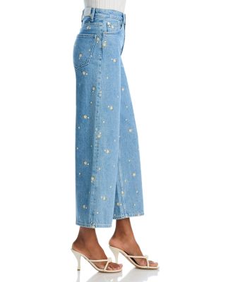 Getty High Rise Crop Jeans in Indigo Floral