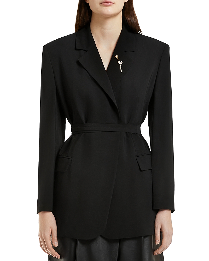 Shop Marella Emily Ratajkowski X Cut Out Blazer In Black