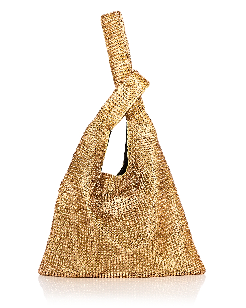 Shop Aqua Small Crystal Evening Bag - Exclusive In Gold
