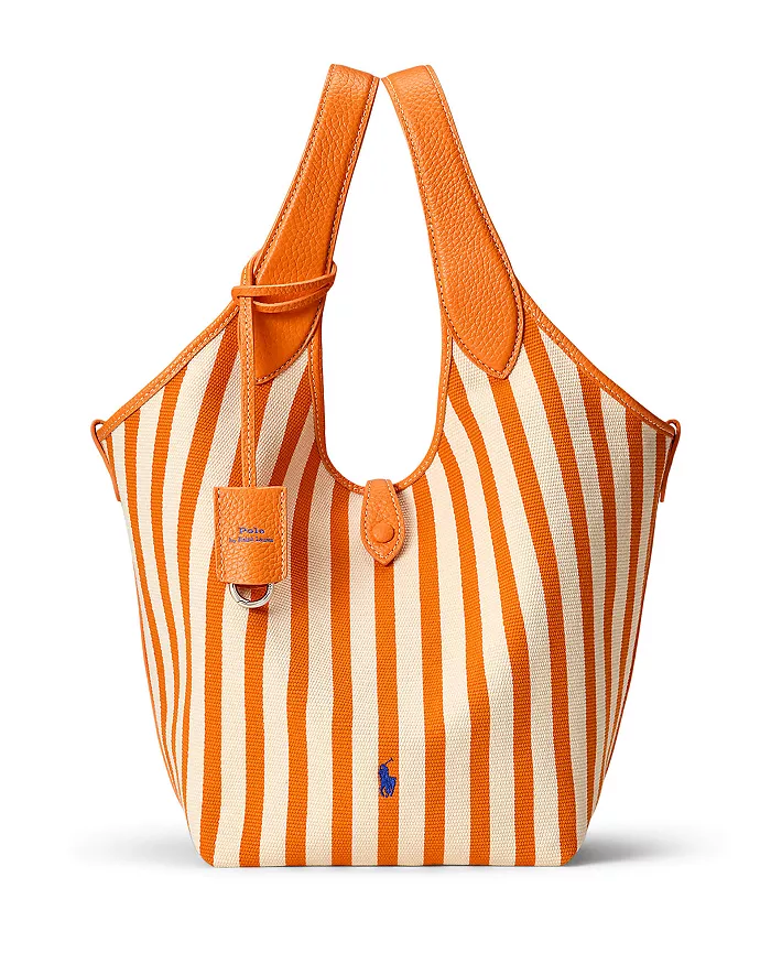 Polo Ralph Lauren Polo Play Striped Canvas Medium Tote