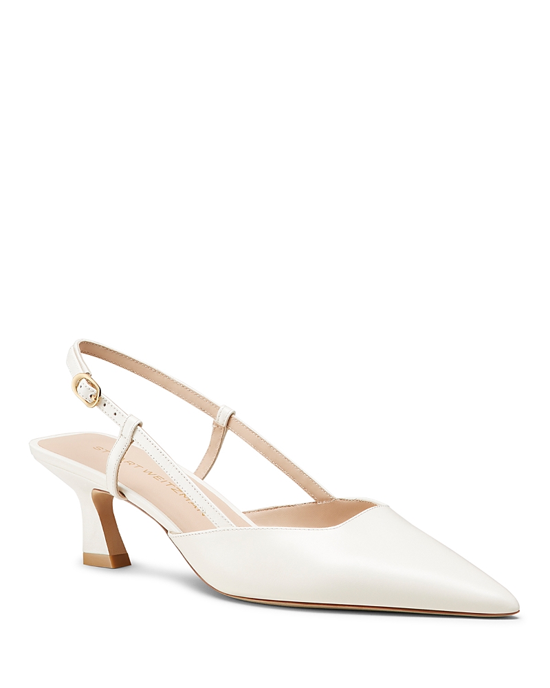 Stuart Weitzman Women's Vinnie 50 Slingback Kitten Heels