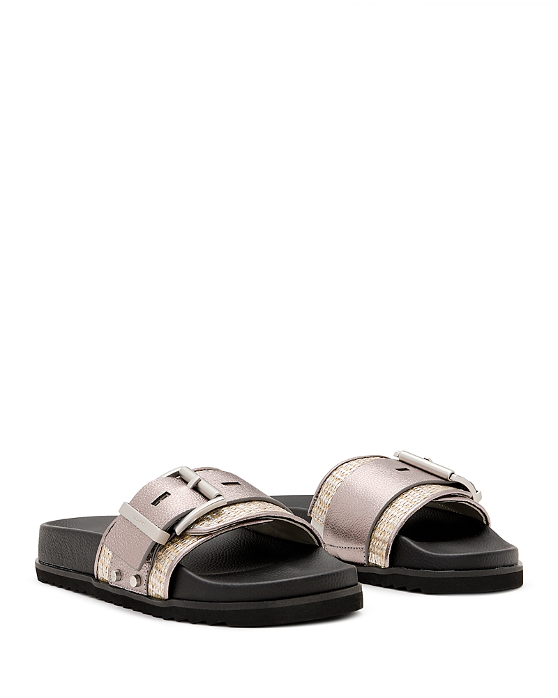 Allsaints Ellie Raffia Stud Slide Sandal