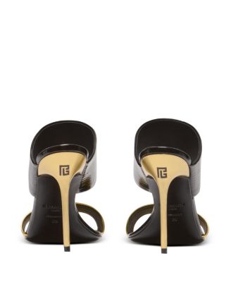 Women's PB Mule Sandals in Striped Leather