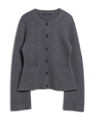 Cooper Wool Blend Crewneck Cardigan Sweater