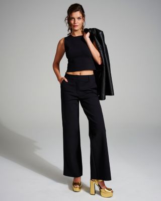 Neoprene CEO Wide Leg Pants